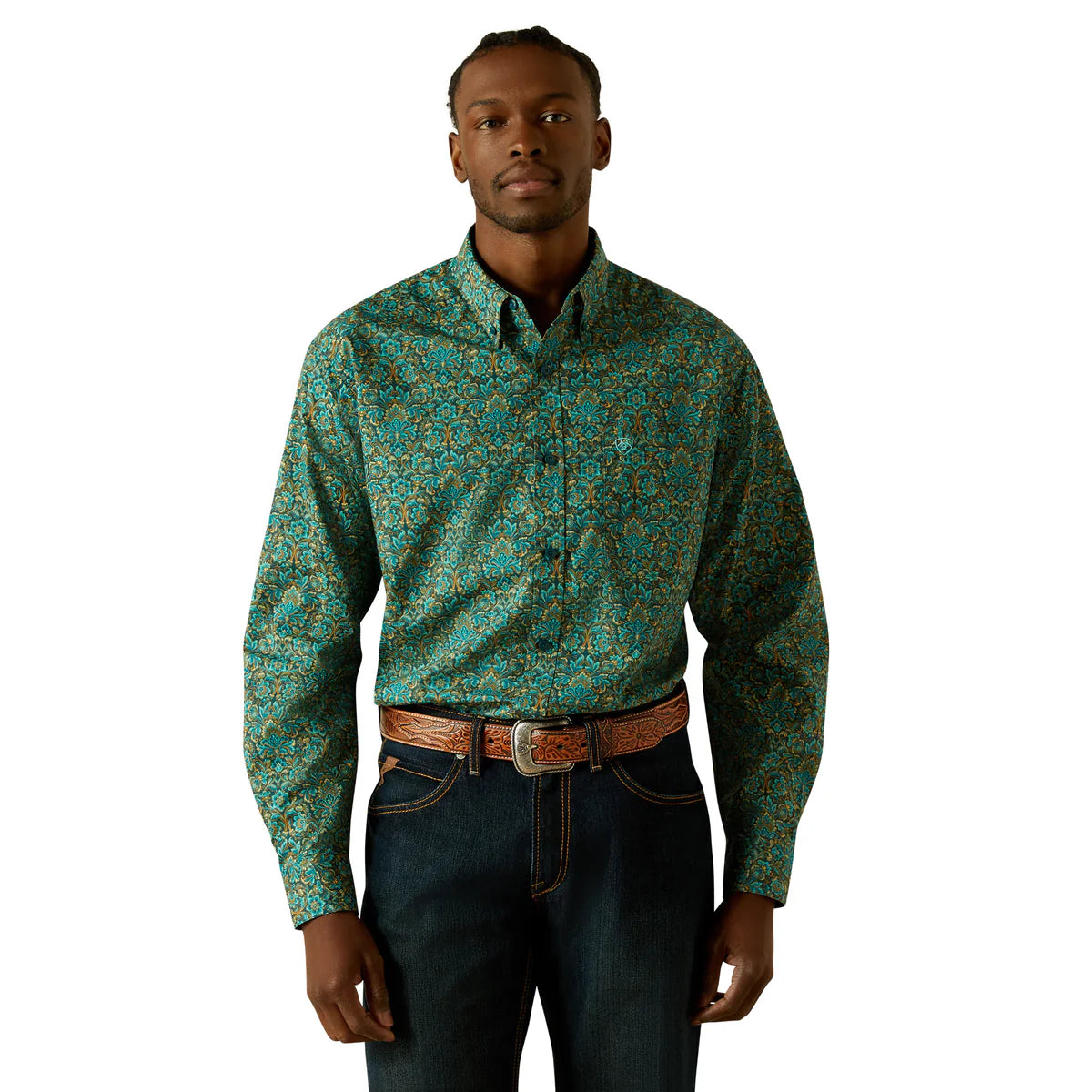 Ariat Mens Becker Classic Fit Shirt - Teal