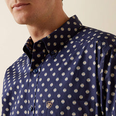 Ariat Mens Sammy Fitted Shirt | Dark Blue