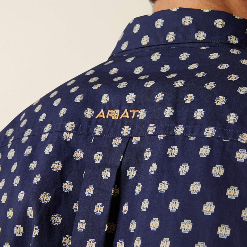 Ariat Mens Sammy Fitted Shirt | Dark Blue