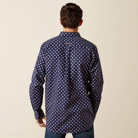 Ariat Mens Sammy Fitted Shirt | Dark Blue