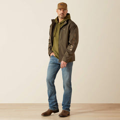 Ariat Mens Logo Softshell Jacket | Earth Green Heather