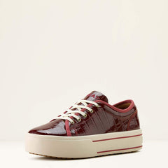 Ariat Ladies Skylar Shoe - Luxe Dubonnet Croc Print