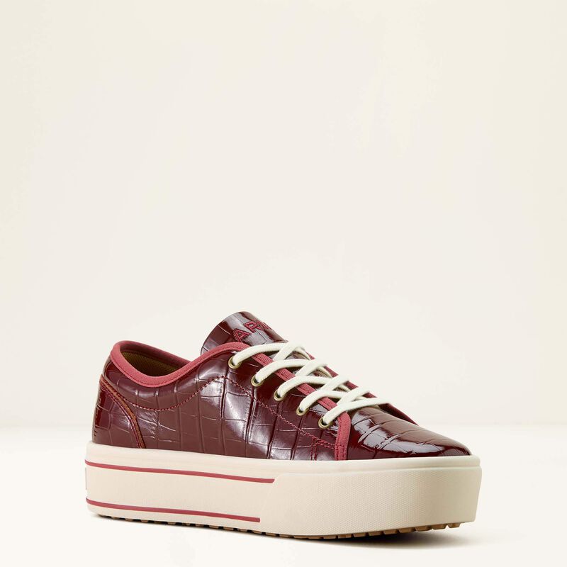 Ariat Ladies Skylar Shoe - Luxe Dubonnet Croc Print