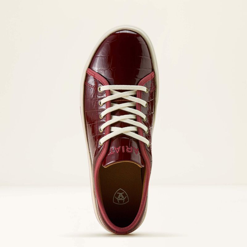 Ariat Ladies Skylar Shoe - Luxe Dubonnet Croc Print