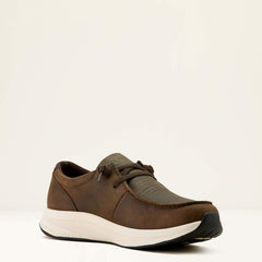 Ariat Mens Buckeye H2O Shoe | Dark Brown/Brown Lizard Print