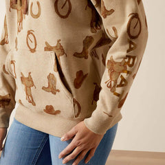 Ariat Womens Logo 2.0 Hoodie Savannah Tan Heather