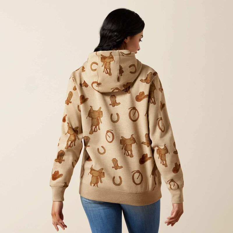 Ariat Womens Logo 2.0 Hoodie Savannah Tan Heather