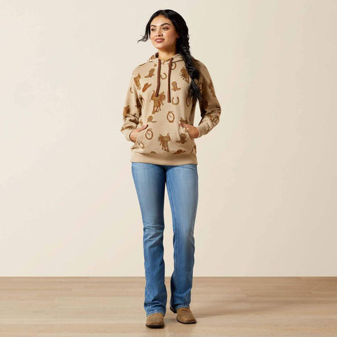 Ariat Womens Logo 2.0 Hoodie Savannah Tan Heather