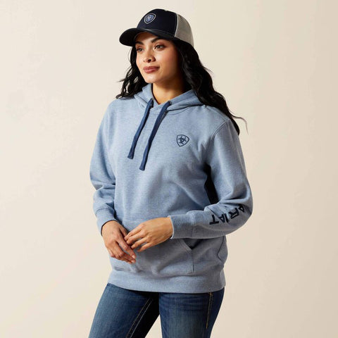 Ariat Womens Logo 2.0 Hoodie Vinatge Indigo Heather