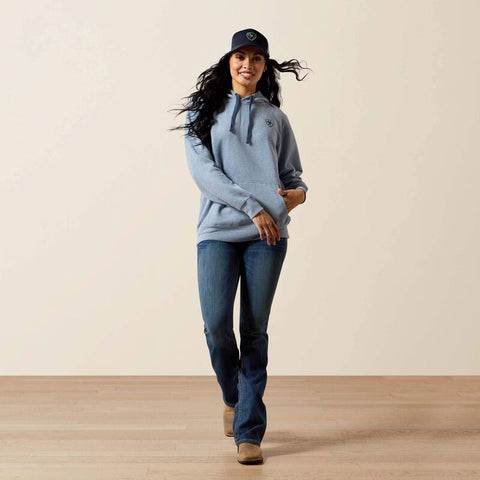 Ariat Womens Logo 2.0 Hoodie Vinatge Indigo Heather