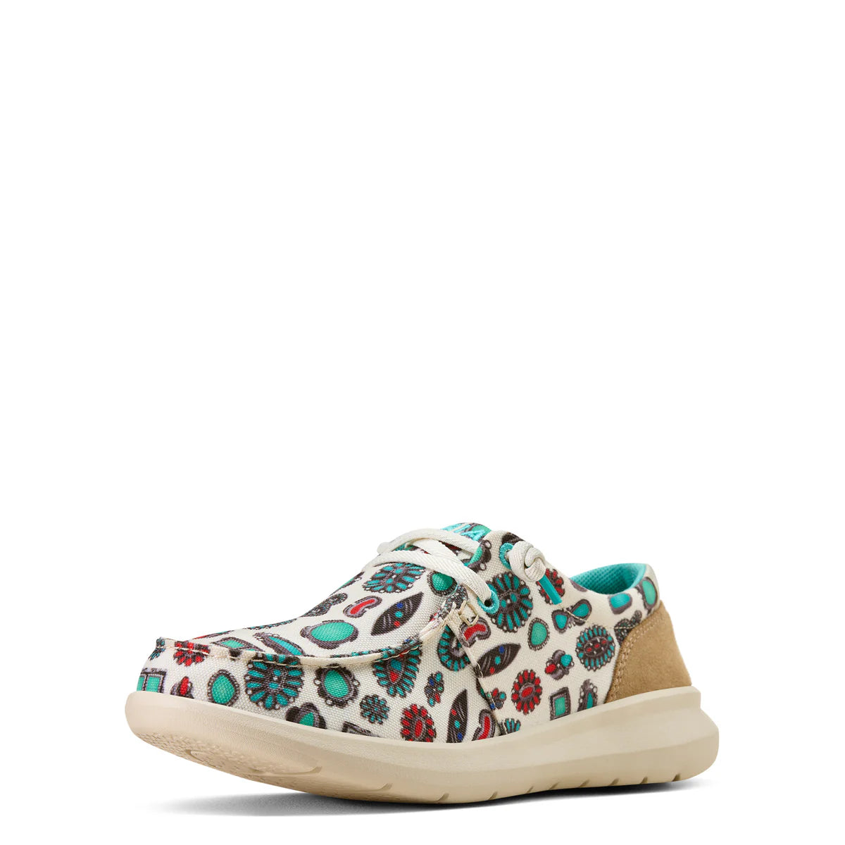 Ariat Womens Hilo Turquoise Jewelry Box/Camel Suede