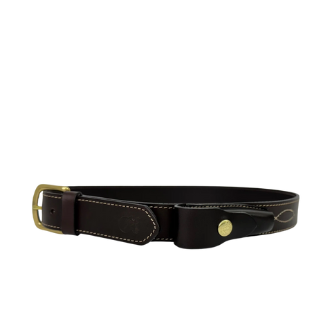 Boss Cocky Cattleman Belt with Clip Knife Pouch