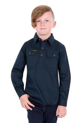 Hard Slog Kids Work Shirt - Half Placket
