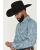 Ariat Men's Phelps Blue Alixir Floral Paisley Shirt