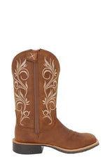 Twisted X Womens 11 Tech x2 Zip Boot - Oiled Brown/Brown