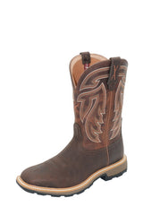 twisted X Mens 11 Ultralite Work Boot - Chocolate/Burnt Brown