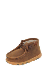 Twisted X Infant Casual Elastic Tie Bootie - Chocolate