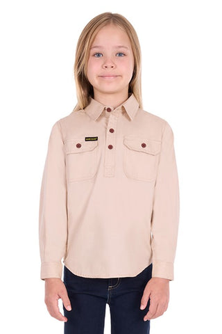 Hard Slog Kids Work Shirt - Half Placket