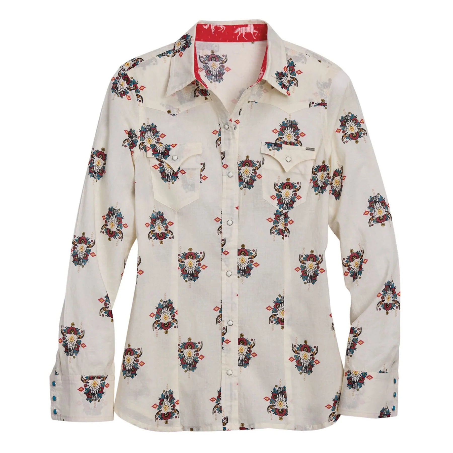 Women's Tin Haul Collection Long Sleeve Allover Print Snap Shirt