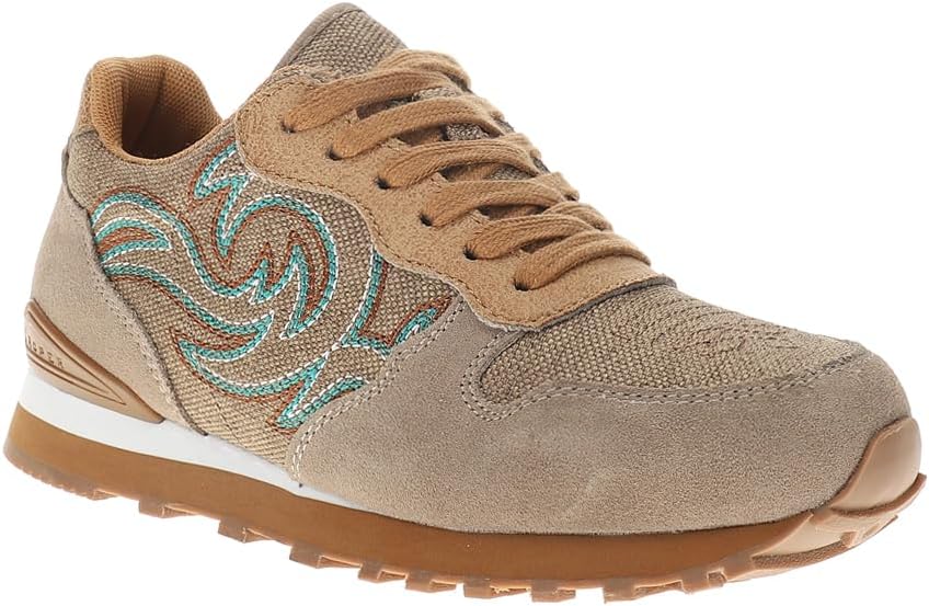 Roper Womens Giddyup Embroidered Lace Up Sneakers