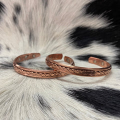 Magnetic Copper Cuff | Plaited
