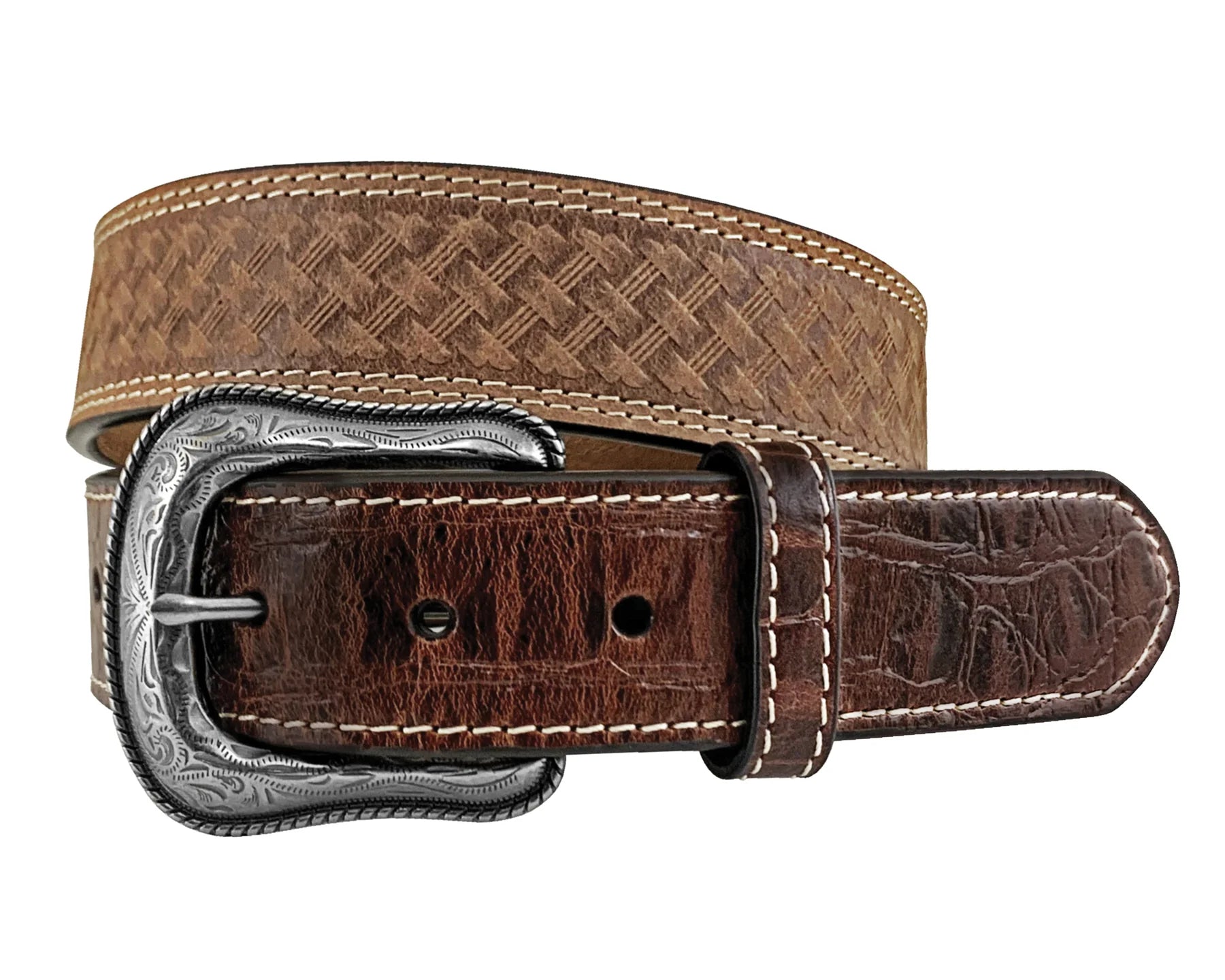 Roper Men's Leather Grain Belt