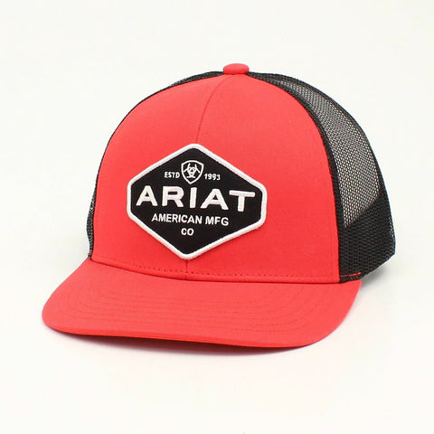Ariat Men's Logo Patch Cap Red/Black
