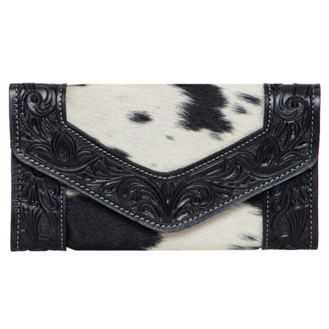 Tooled Leather Trifold Wallet