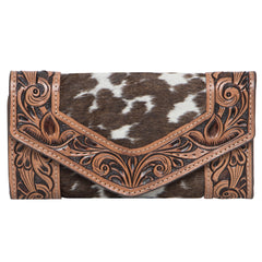 Tooled Leather Trifold Wallet