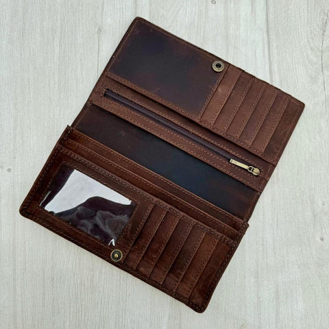 Tooling Leather Slim Cowhide Wallet