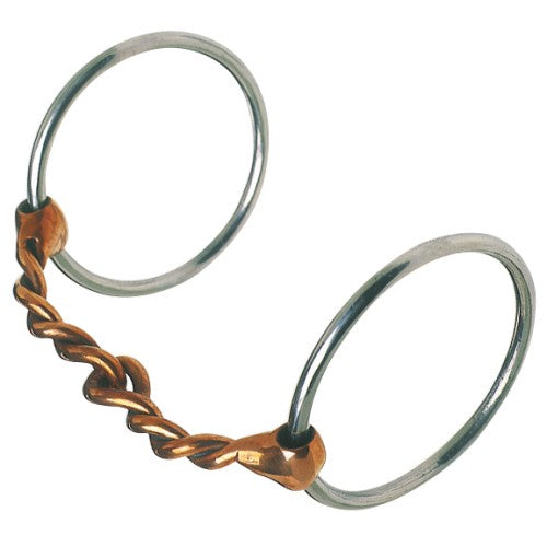 Loose Ring Snaffle w/Twisted Copper Wire Mouth