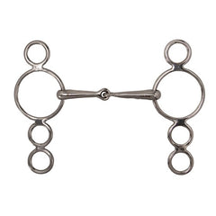 Dutch Gag Snaffle Bit With Four Rings