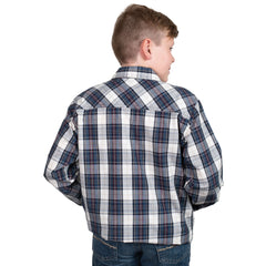 Just Country Boy's Brayden Workshirt | Navy/Red Plaid