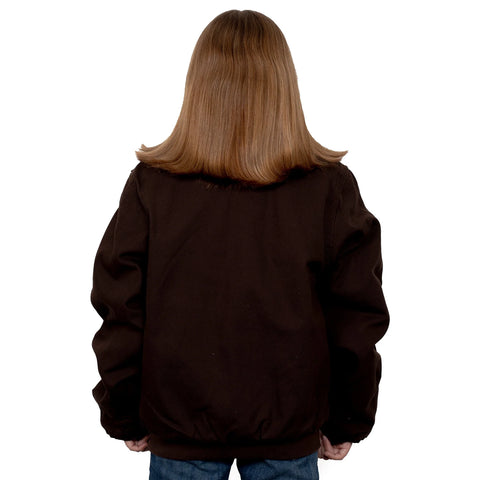Kid's - Just Country Junior Diamantina Sherpa Jacket Chocolate