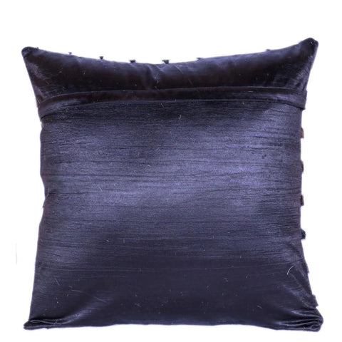 Black & White Hairon Leather Cushion Cover | Square