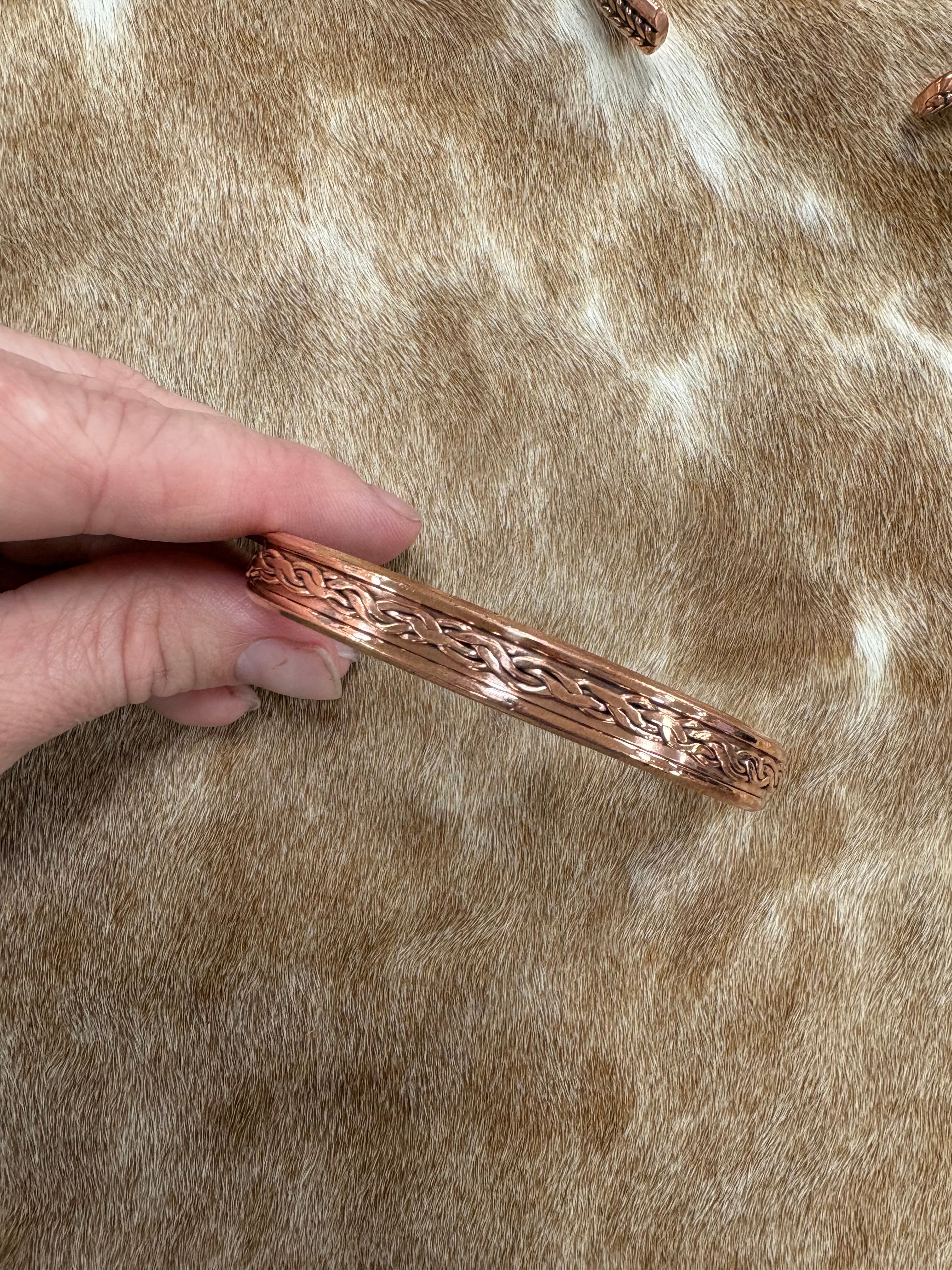 Magnetic Copper Cuff | Braided Rope