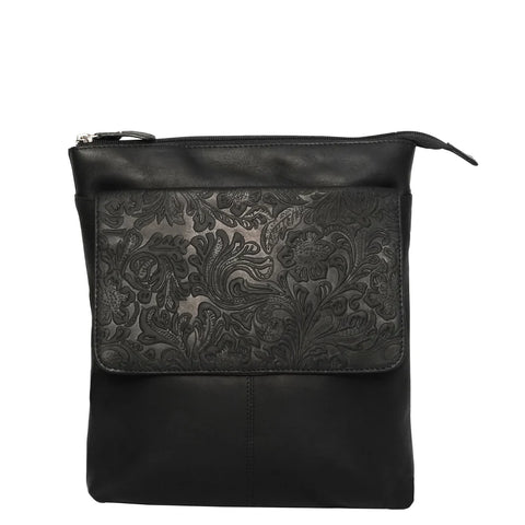 Black Floral Crossbody Bag