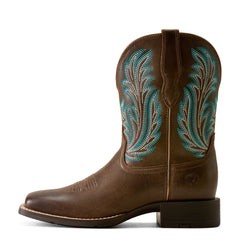 Round Up Filly Wide Square Toe Western Boot - Darl Cacoa