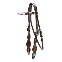 Fort Worth Stones Headstall - Turquoise