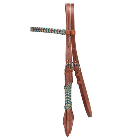 Fort Worth Aponi Headstall - Turquoise Two Tone