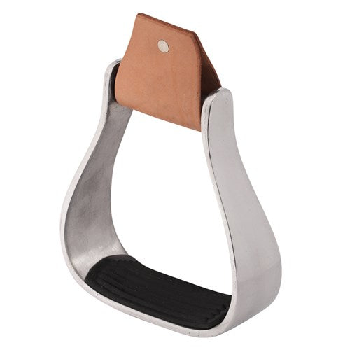 Aluminium Oxbow Stirrup Iron with Rubber Tread