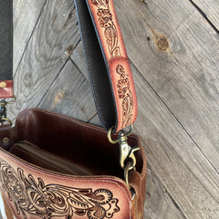 Artesia Fringed Hand-Tooled Bag