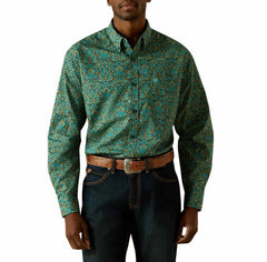 Ariat Mens Becker Classic Fit Shirt - Teal