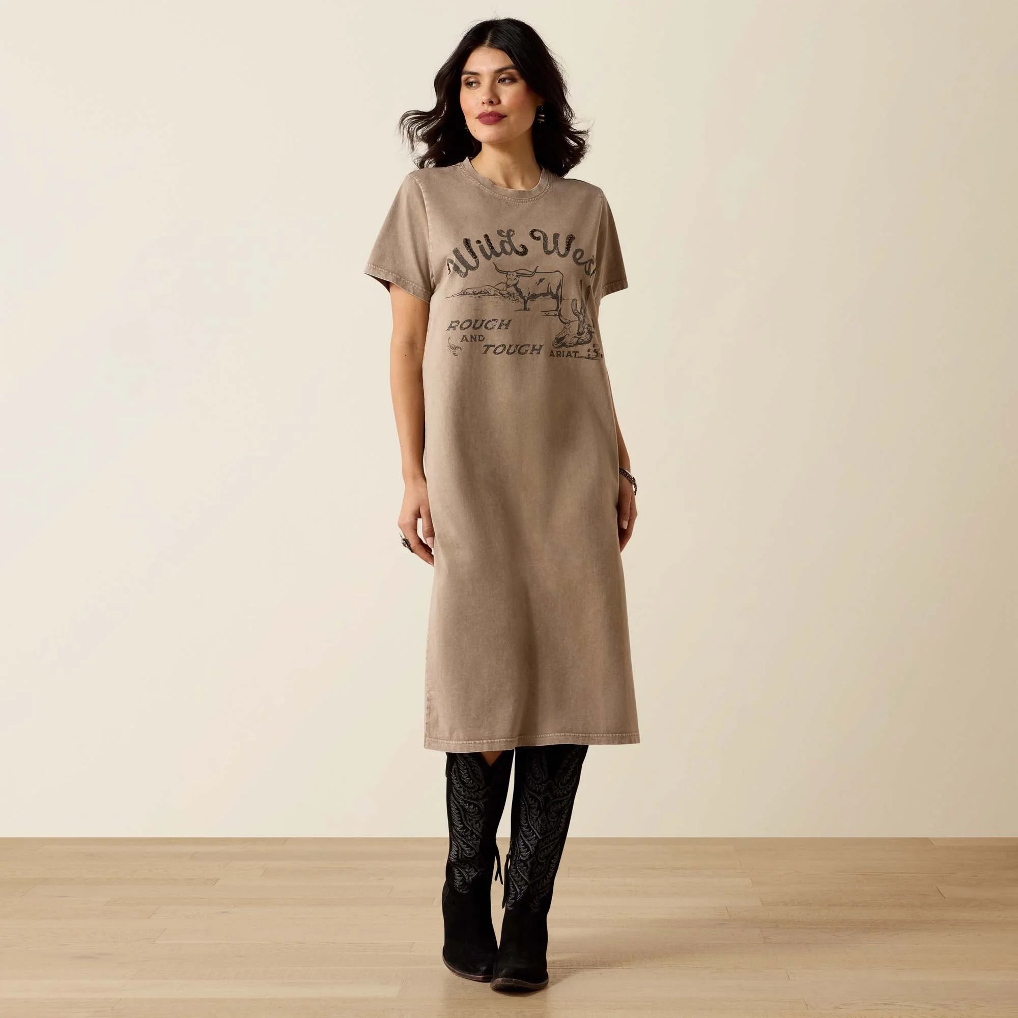 Ariat Womens Bandito Dress - Taupe Mineral WasH