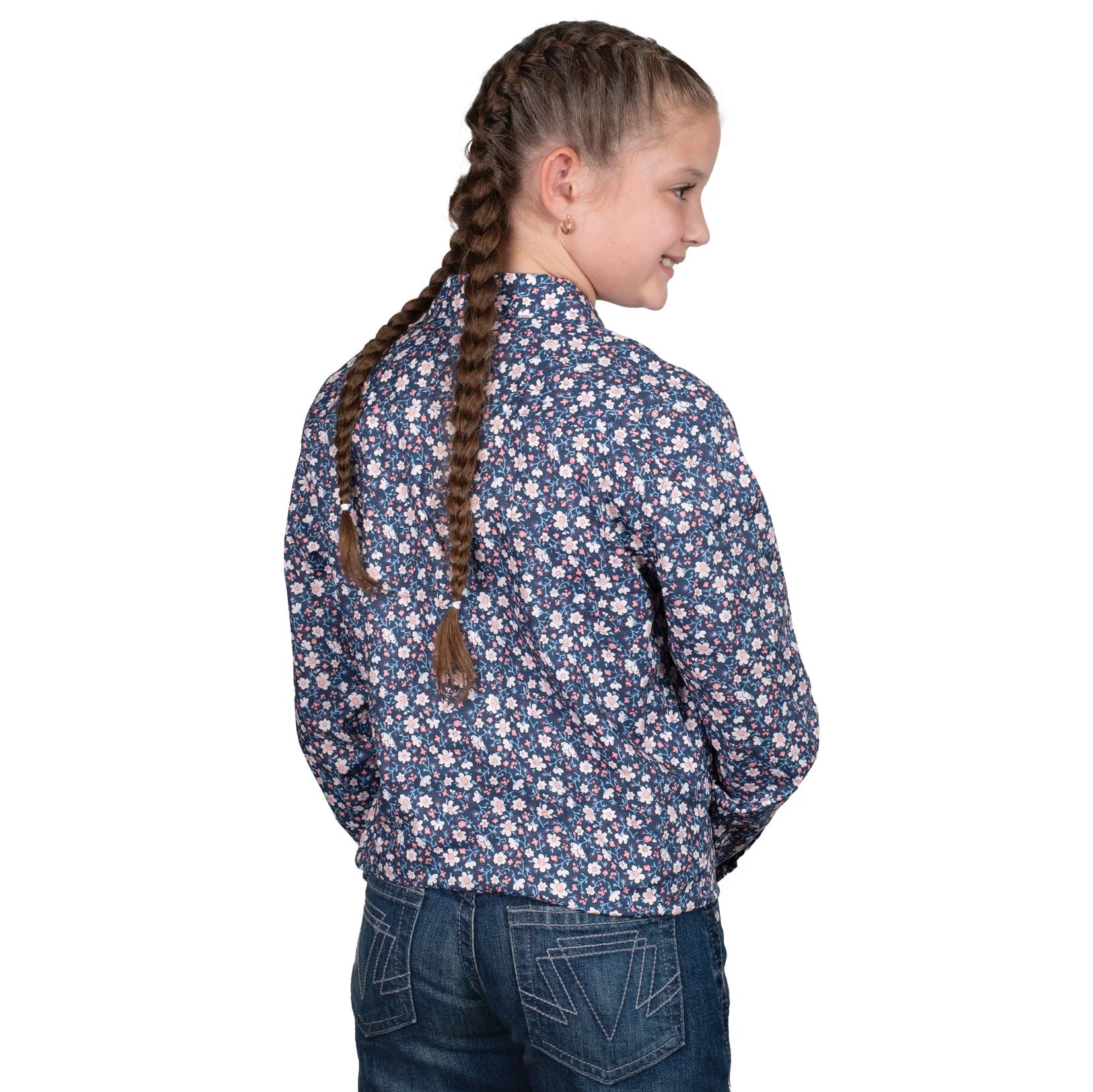 Just Country Girls Harper Workshirt | Navy/Daisy