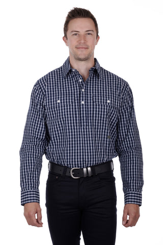 Hard Slog Alon 1/2 Placket Long Sleeve Shirt