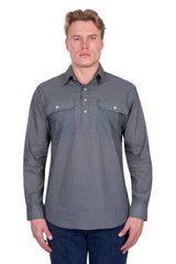 Hard Slog Mens Tomson 1/2PLKT LS Shirt