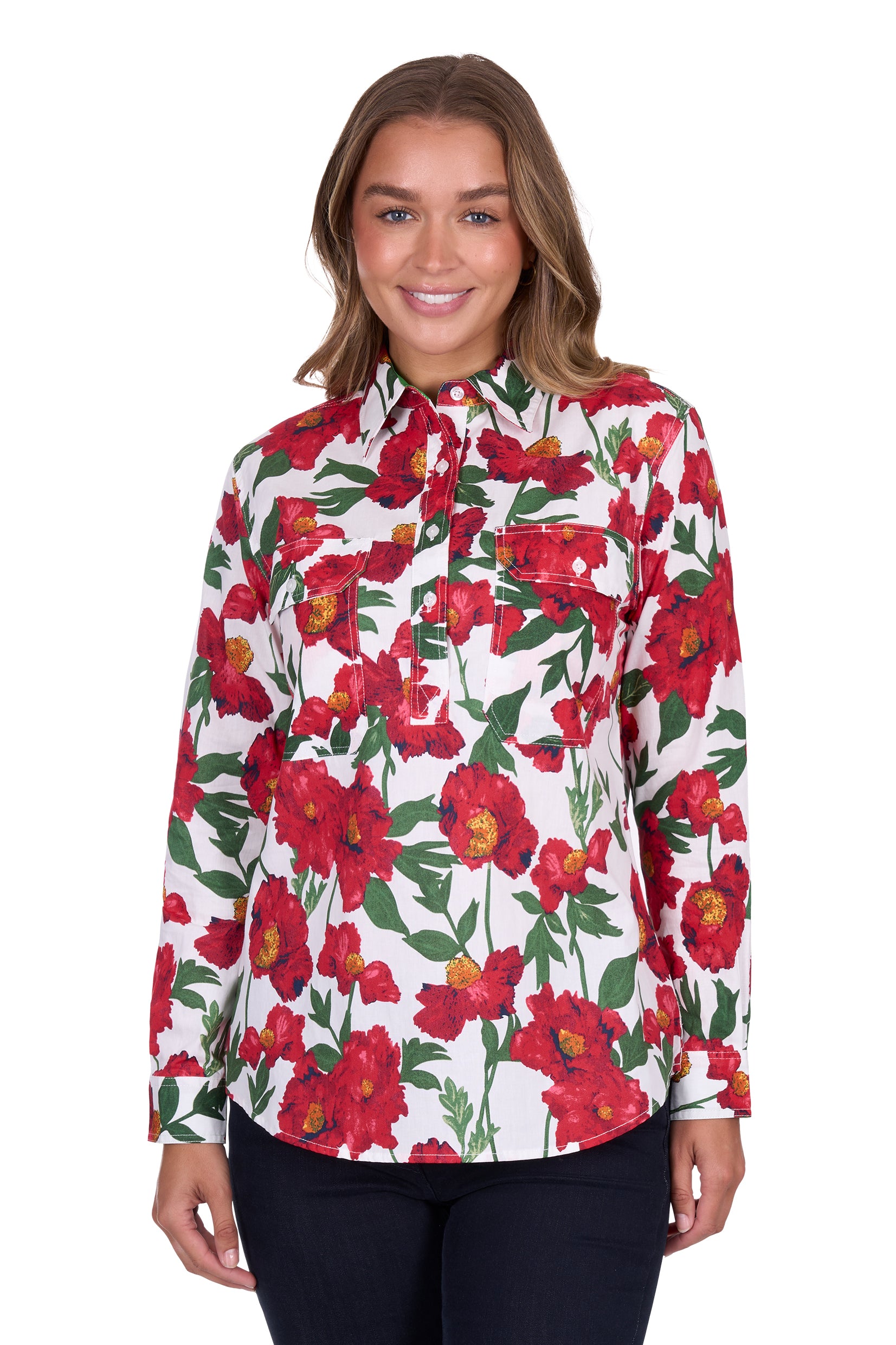 Hard Slog Womens Zoe 1/2PLKT Shirt