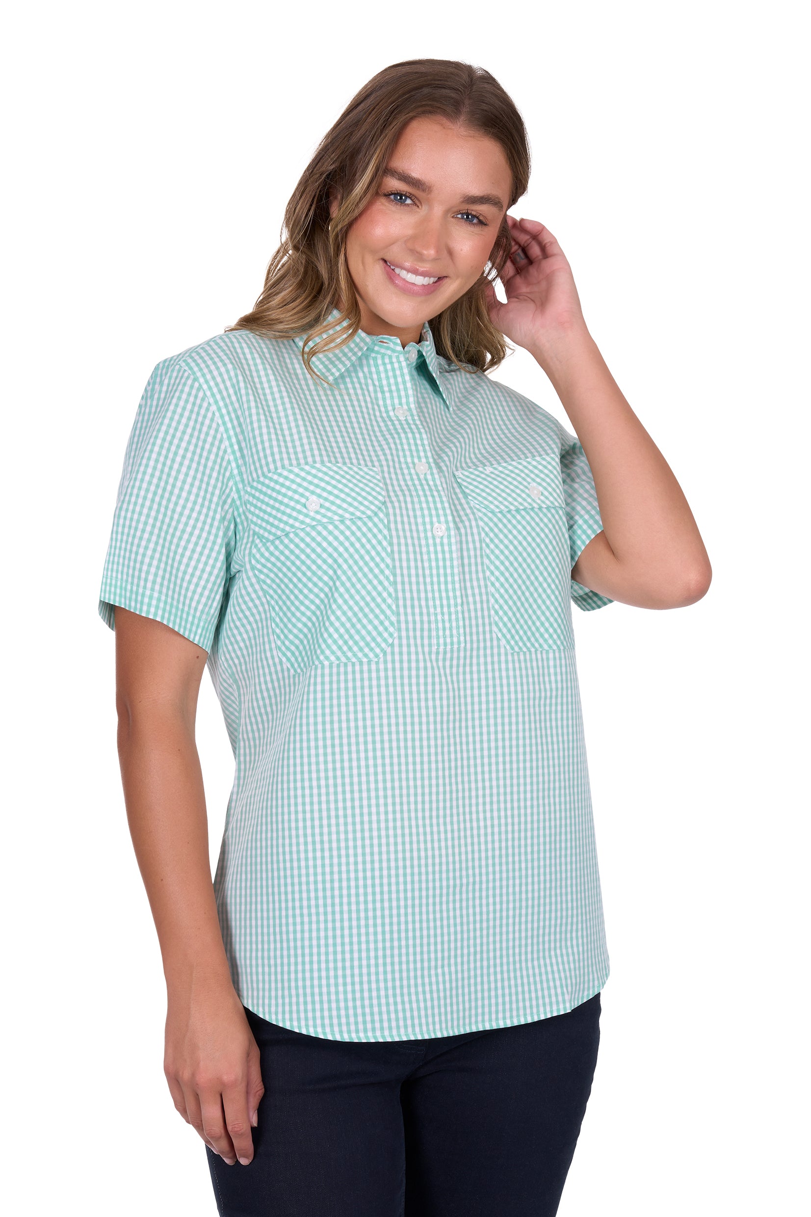 Hard Slog Womens Grace 1/2PLKT SS Shirt