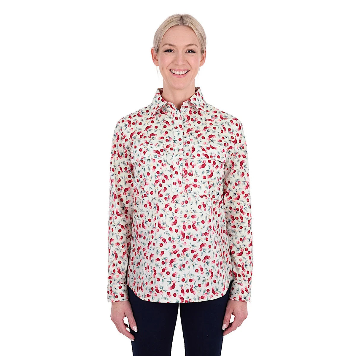Womens Hard Slog Clair Long Sleeve Shirt - Red